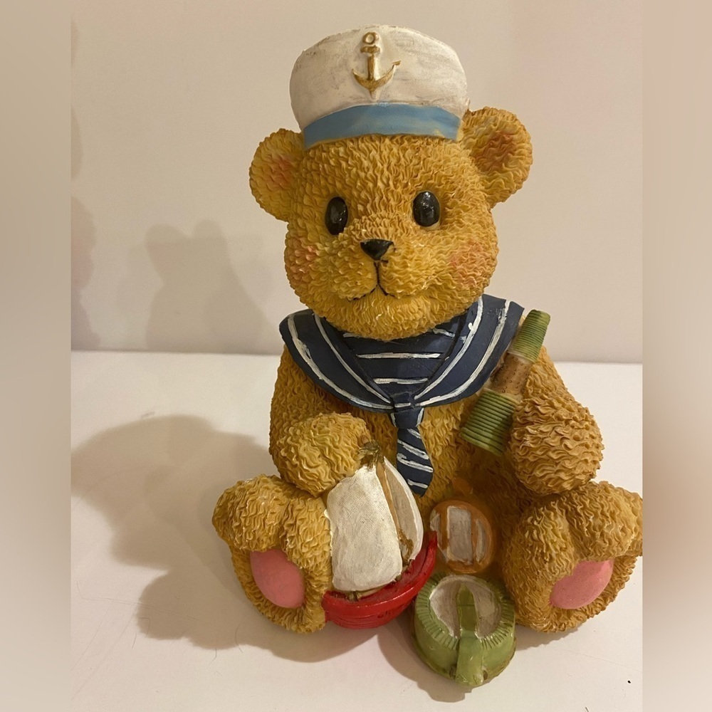 Resin Sailor Teddy Bear Bank (JH)